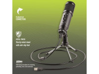 NGS   Microfone Unidirecional com Tripé e Conexão USB GMICX-110 